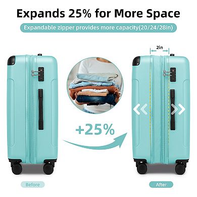 ELEMENT ACE 6-Piece Expandable Hardside Luggage Set with Spinner Wheels and TSA Lock