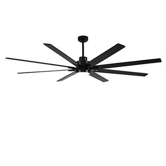 ELEMENT ACE Large 84-Inch 8-Blade Reversible Ceiling Fan with Dimmable LED Light and Remote Control