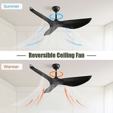 ELEMENT ACE 52 Inch Indoor Ceiling Fan with Remote Control and Reversible DC Motor for Home Use