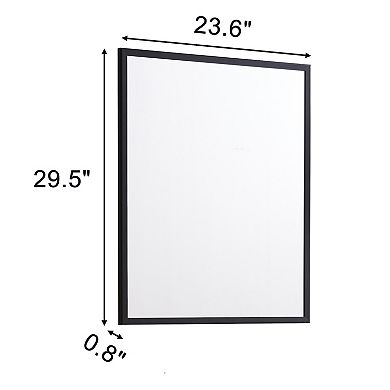 ELEMENT ACE Contemporary Wall-Mounted Bathroom Mirror with Aluminum Frame