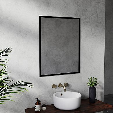 ELEMENT ACE Contemporary Wall-Mounted Bathroom Mirror with Aluminum Frame