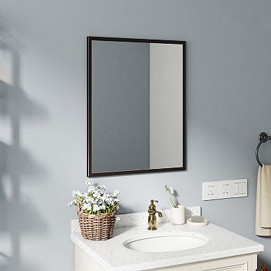 ELEMENT ACE Contemporary Wall-Mounted Bathroom Mirror with Aluminum Frame