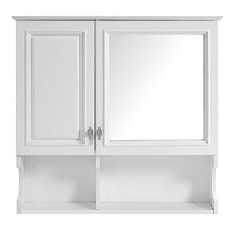 ELEMENT ACE Wall Mounted Mirror Cabinet with Adjustable Shelf and Open Storage