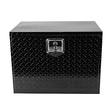 ELEMENT ACE 24" Aluminum Striped Waterproof Lockable Tool Storage Box for Truck Bed