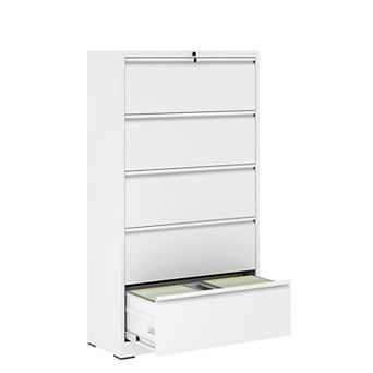 GOODSILO 5-Drawer Steel Lateral Filing Cabinet with Enhanced Locking System
