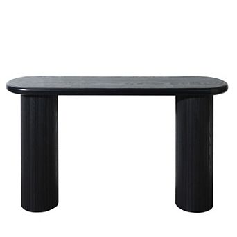 GOODSILO Modern Fluted Console Table with Ribbed Detailing, Slim Entryway Sofa Table