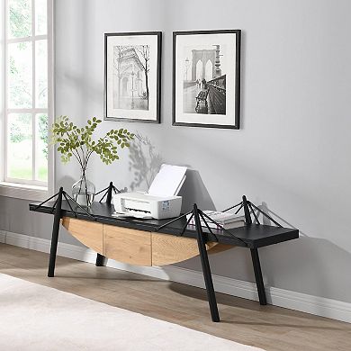 GOODSILO Modern Sailboat TV Stand Media Console with Drawer Storage