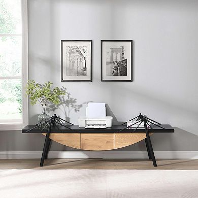 GOODSILO Modern Sailboat TV Stand Media Console with Drawer Storage