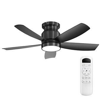 ELEMENT ACE 42 Inch Flush Mount Ceiling Fan with LED Light and Remote Control