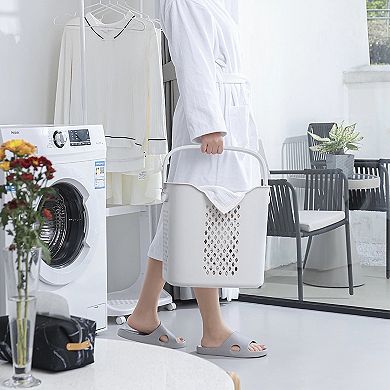 ELEMENT ACE 2-Tier Rolling Laundry Sorter Cart with Removable Baskets & Hanging Bar