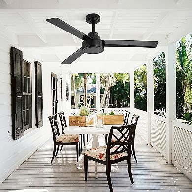 ELEMENT ACE 52-Inch Indoor Outdoor Ceiling Fan with Remote Control and Reversible DC Motor
