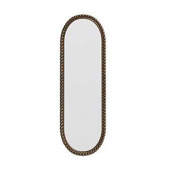 ELEMENT ACE Antique Oval Wall Mirror with Vintage Iron Frame for Living Room and Bedroom Decor