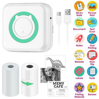 Portable Mini Wireless Thermal Printer for Stickers & Labels