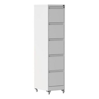 GOODSILO 5-Drawer Vertical File Cabinet with Locking Wheels and Anti-Tilt Safety Mechanism
