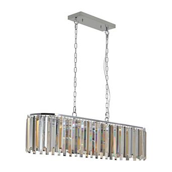 ELEMENT ACE Modern Oval Crystal Ceiling Chandelier Light Fixture Luxury Home Decor Lighting