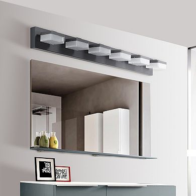 ELEMENT ACE Modern 6-Light LED Vanity Mirror Light Fixture For Bathrooms And Makeup Tables