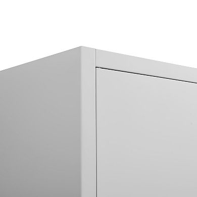 GOODSILO 72-Inch 2-Door File Storage Cabinet with Adjustable Shelves and Locking Mechanism