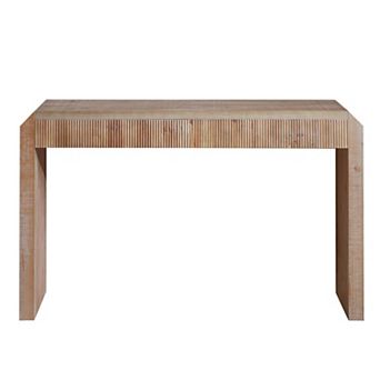 GOODSILO Rustic Console Table with Drawer - Minimalist Design with Ribbed Texture Storage