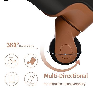 ELEMENT ACE Lightweight ABS Hardshell Carry-On Suitcase with Double Spinner Wheels and TSA Lock