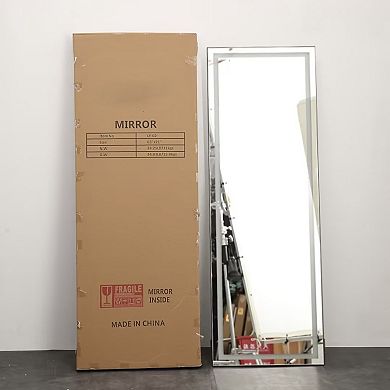 ELEMENT ACE Full Length LED Lighted Floor Mirror with Adjustable Brightness and Anti-Oxidation Frame