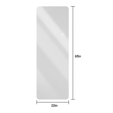 ELEMENT ACE Full Body Illuminated Mirror with Adjustable Lighting and Wall Mount Design