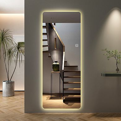 ELEMENT ACE Full Body Illuminated Mirror with Adjustable Lighting and Wall Mount Design