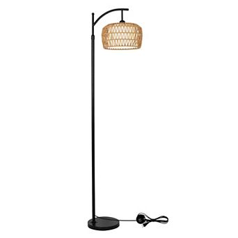 ELEMENT ACE Dimmable Arc Floor Lamp with Remote Control & Adjustable Height for Modern Homes