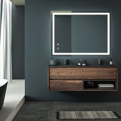 ELEMENT ACE 32x24 Inch Bathroom LED Vanity Mirror with Anti-Fog and Dimmable Lighting