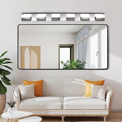 ELEMENT ACE Contemporary Six-Light LED Bathroom Vanity Lighting Fixture for Mirror Wall Installation