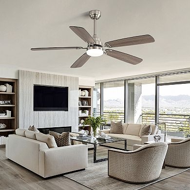 ELEMENT ACE Modern 52 Inch LED Ceiling Fan with Remote Control and Integrated Light Fixture
