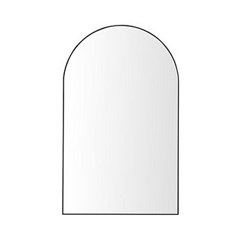 ELEMENT ACE Arched Black Metal Framed Wall Mirror with 40x30 Inch Dimension for Modern Home Décor