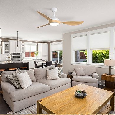 ELEMENT ACE Modern Ceiling Fan with Dimmable LED Light & Quiet Reversible Motor for Indoor/Outdoor