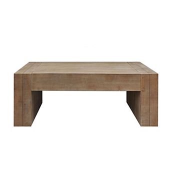 GOODSILO Modern Farmhouse Rectangular Wood Coffee Table for Living Room