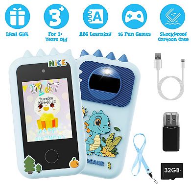 Kids Smart Toy Phone Touchscreen Learning Phone for Ages 3+