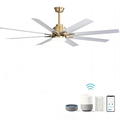 ELEMENT ACE 66-Inch Modern Ceiling Fan with Dimmable LED Light & Remote Control for Home/Office