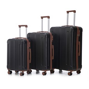 ELEMENT ACE ABS Spinner Wheel Luggage Set with TSA Lock - Three Piece Carry-On Suitcase Collection