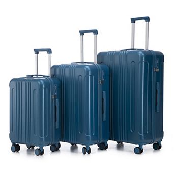 ELEMENT ACE ABS Spinner Wheel Luggage Set with TSA Lock - Three Piece Carry-On Suitcase Collection