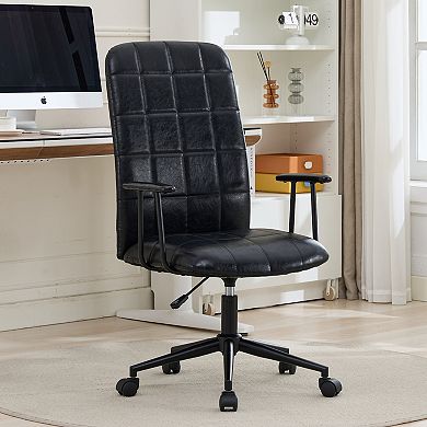 GOODSILO Antique Office Swivel Chair with Adjustable Height and High Back Support
