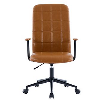 GOODSILO Antique Office Swivel Chair with Adjustable Height and High Back Support