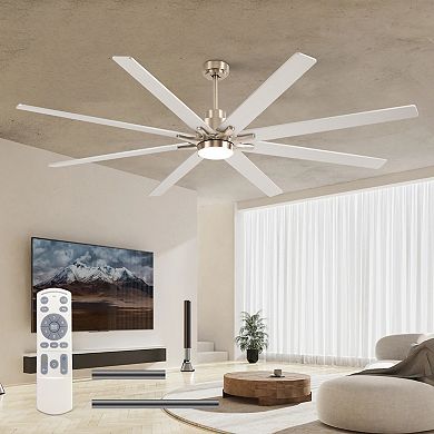 ELEMENT ACE 8-Piece Plywood Reversible Blade Ceiling Fan with LED Light Kit & Remote