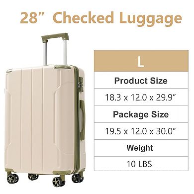 ELEMENT ACE Lightweight Expandable Hardshell Suitcase with Double Spinner Wheels and TSA Lock