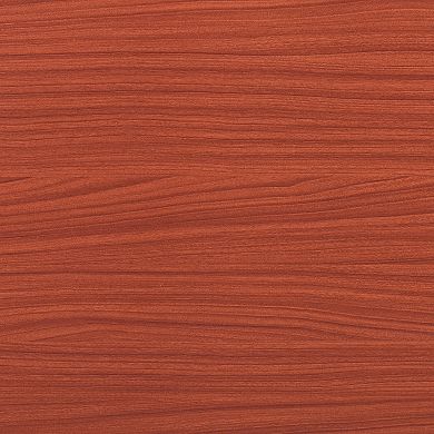 GOODSILO Mid-Century Modern Square Coffee Table with Rattan Storage Drawer and Solid Wood Legs