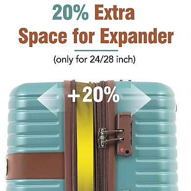 ELEMENT ACE 24-Inch Lightweight Expandable Hardshell Spinner Luggage with TSA Lock and Packing Cubes