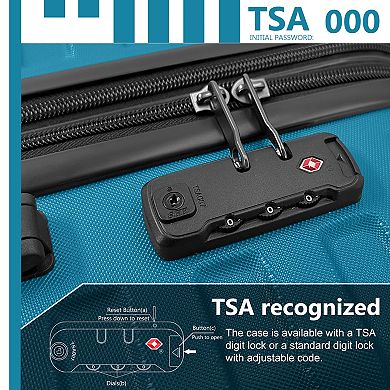 ELEMENT ACE 6-Piece Expandable Hardside Suitcase Set with Cosmetic Cases and Spinner Wheels