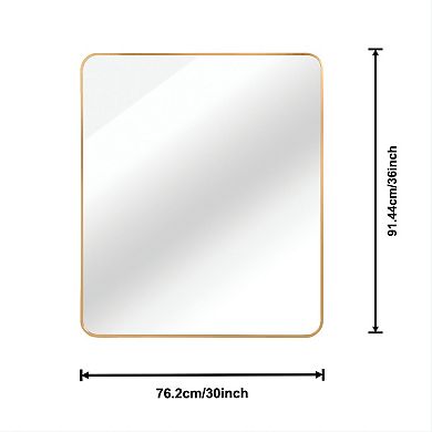 ELEMENT ACE Large Rectangular Bathroom Wall Mirror with Premium Aluminum Frame for Modern Spaces