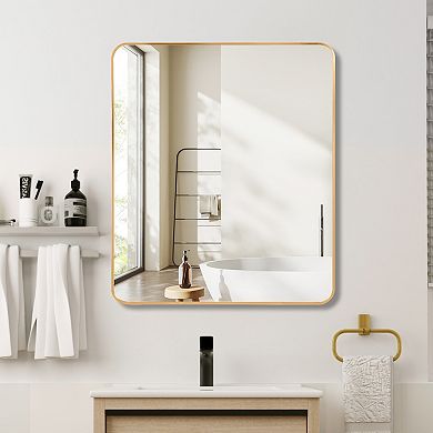 ELEMENT ACE Large Rectangular Bathroom Wall Mirror with Premium Aluminum Frame for Modern Spaces