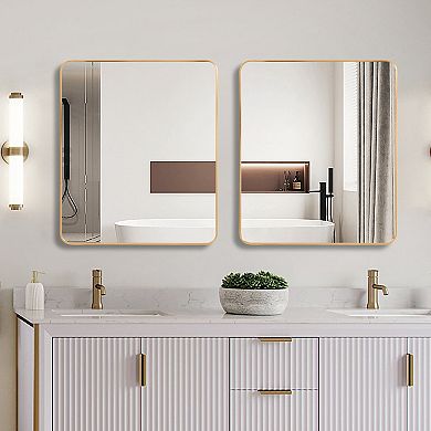 ELEMENT ACE Large Rectangular Bathroom Wall Mirror with Premium Aluminum Frame for Modern Spaces