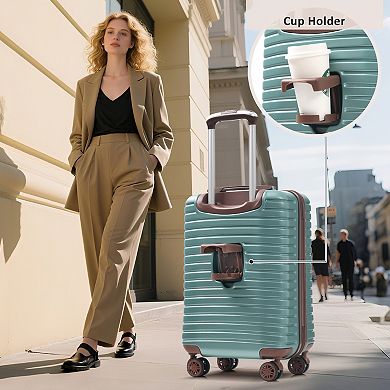 ELEMENT ACE Lightweight Hardshell Spinner Luggage Set with TSA Lock & Packing Cubes