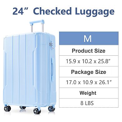 ELEMENT ACE Lightweight Expandable Hardshell Checked Luggage with Double Spinner Wheels and TSA Lock