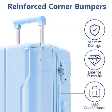 ELEMENT ACE Lightweight Expandable Hardshell Checked Luggage with Double Spinner Wheels and TSA Lock